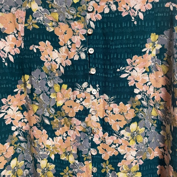 O'Neill Floral Maxi Skirt in Teal and Cream - Picture 6 of 16